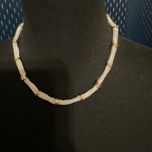 Ralph Lauren Elegant Multi Strand Spiga Chain Two Toned Silver/Gold  NWOT - Picture 1 of 4